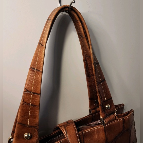 Dooney&Bourke Genuine Italian Leather Croc Embossed Pembrook AmelieTote Handbag - Picture 12 of 15